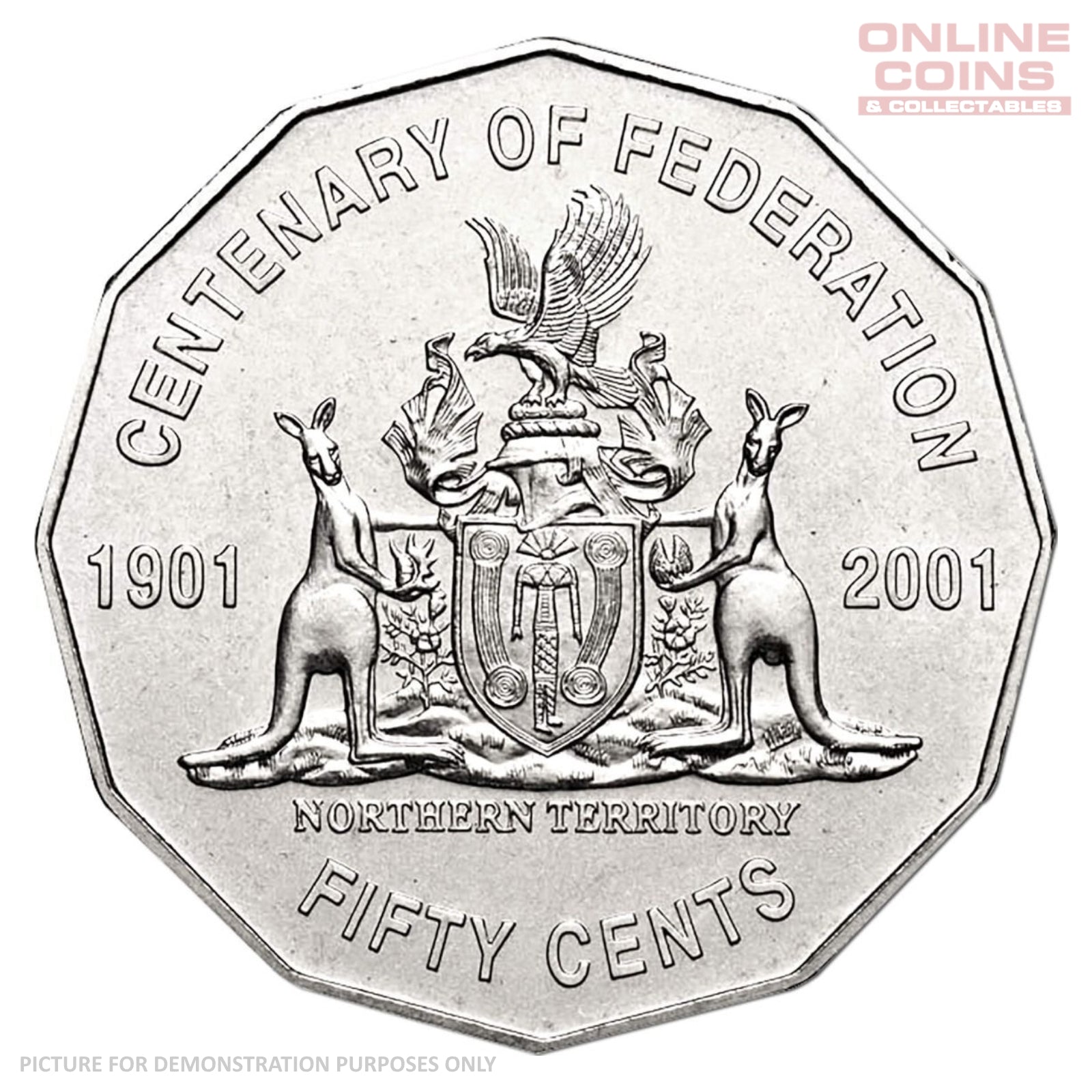 2001 RAM Centenary of Federation 50c Circulating Coin - Northern Territory